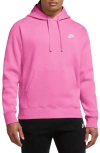 Nike Men's  Sportswear Club Fleece Pullover Hoodie In Playful Pink/ Playful Pink