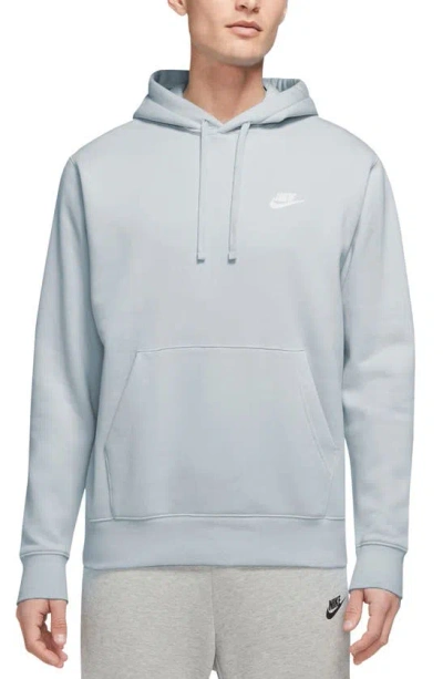 Nike Sportswear Club Hoodie In Pure Platinum/ Pure Platinum