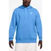 Nike Sportswear Club Fleece Hoodie Logo Sweatshirt In Blue