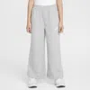 Nike Sportswear Club Little Kids' Fleece Wide Leg Pants In Grey