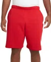 Nike Sportswear Club Men's Graphic Shorts In University Red,white