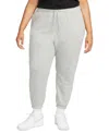Nike Women's  Sportswear Club Fleece Mid-rise Oversized Sweatpants (plus Size) In D Gr H,whi
