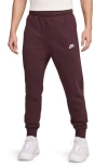 Nike Men's  Sportswear Club Fleece Jogger Pants In Burgundy Crush/ Burgundy Crush