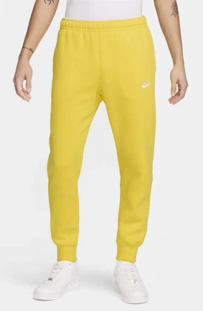 Nike Men's  Sportswear Club Fleece Jogger Pants In Yellow