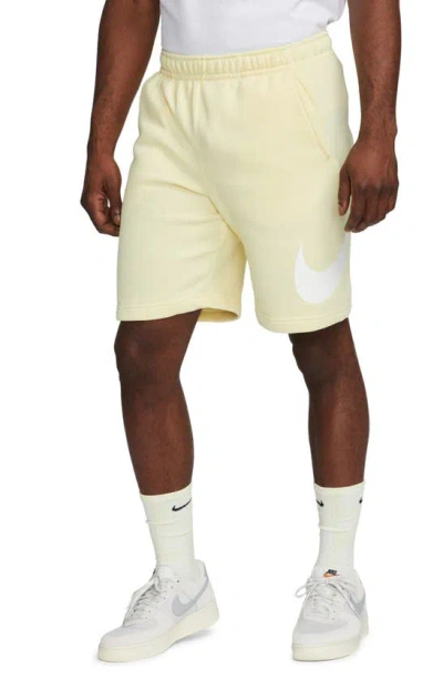 Nike Sportswear Club Shorts In Alabaster/ White/ White