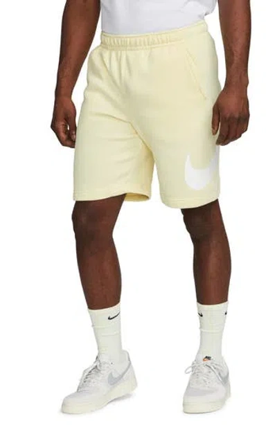 Nike Sportswear Club Shorts In Alabaster/white/white