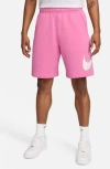 Nike Sportswear Club Shorts In Playful Pink/white/white