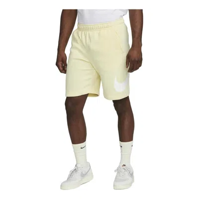 Nike Sportswear Club Shorts 'yellow White' In Orange