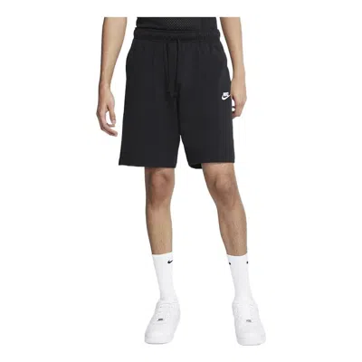 Nike Sportswear Club Solid Color Cotton Casual Shorts Black
