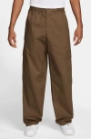 Nike Sportswear Club Stretch Cotton Ripstop Cargo Pants In Brown