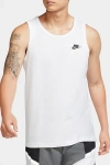 Nike Sportswear Tank Top Mens White Cotton Swoosh Round Neck Pullover Asm283 In White