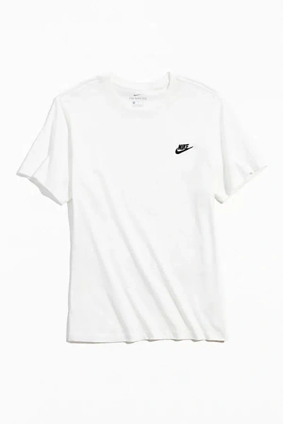 Nike Sportswear Club Tee In White, Men's At Urban Outfitters In Gray