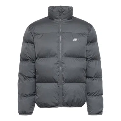 Nike Sportswear Club Therma-fit Puffer Jacket 'iron Grey White' In Gray