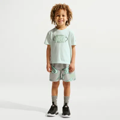 Nike Babies' Sportswear Club Toddler 2-piece Floatie T-shirt And Shorts Set In Green