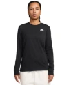 Nike Sportswear Club Womens Cotton Long Sleeve T Shirt Xs 3x In Black