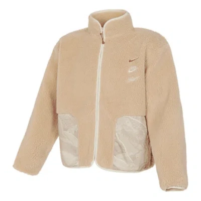 Nike Sportswear Cny High-pile Fleece Jacket 'sanddrift' In Neutral