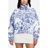Nike Sportswear Collection Jacquard Track Jacket In White/hyper Royal/black