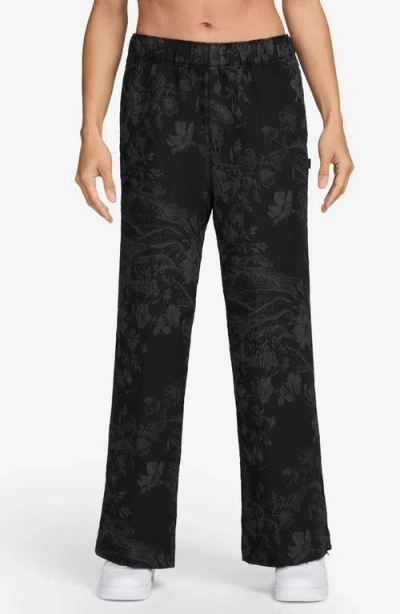 Nike Sportswear Collection Jacquard Track Pants In Black/anthracite/white