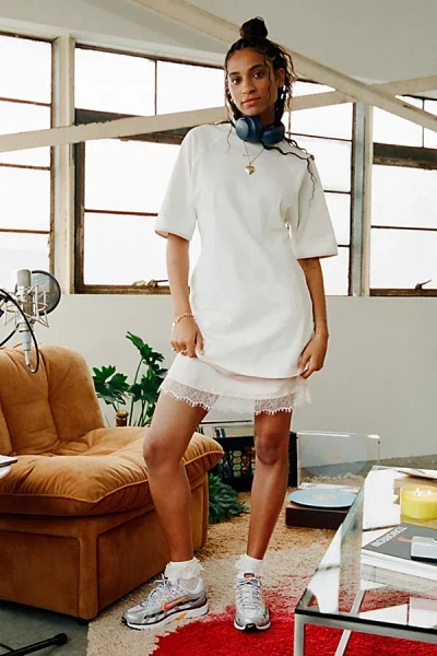 Nike Sportswear Collection T-shirt Dress In Sail/light Orewood Brown, Women's At Urban Outfitters