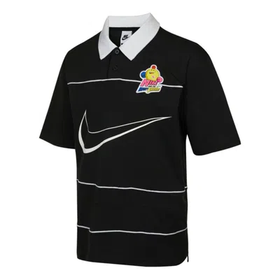 Nike Sportswear Contrasting Colors Athleisure Casual Sports Short Sleeve Polo Shirt Black