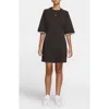 Nike Sportswear Cotton Graphic T-shirt Dress In Brown