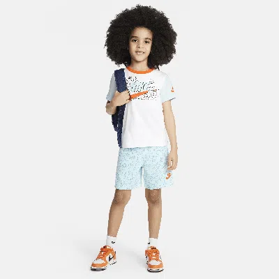 Nike Sportswear Create Your Own Adventure Little Kids' T-shirt And Shorts Set In Blue