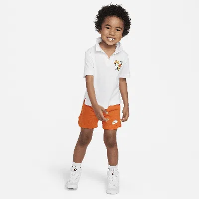 Nike Babies' Sportswear Create Your Own Adventure Toddler Polo And Shorts Set In Orange