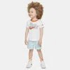 Nike Babies' Sportswear Create Your Own Adventure Toddler T-shirt And Shorts Set In Blue