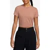 Nike Sportswear Crop T-shirt In Brown