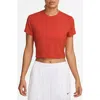 Nike Sportswear Crop T-shirt In Burgundy