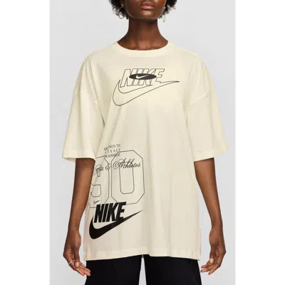 Nike Sportswear Dance Cotton Graphic T-shirt In Sail