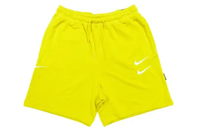 Pre-owned Nike Sportswear Double Swoosh Shorts Saffron Quartz/white