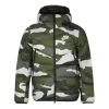 Nike Sportswear Down Windrunner Printing Hooded Down Jacket Camouflage Green