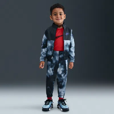 Nike Babies' Sportswear Dri-fit Toddler Futura Storm Printed 2-piece Propus Set In Black