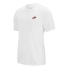Nike Sportswear Embroidered Logo Micro Mark Solid Color Casual Round Neck Short Sleeve White