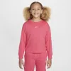 Nike Sportswear Essential Big Kids' (girls') Long-sleeve T-shirt In Pink