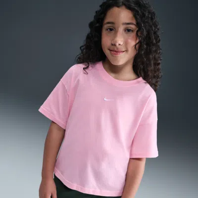 Nike Sportswear Essential Big Kids' (girls') T-shirt In Pink
