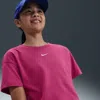 Nike One Relaxed Big Kids' (girls') Dri-fit Short-sleeve Top In Pink