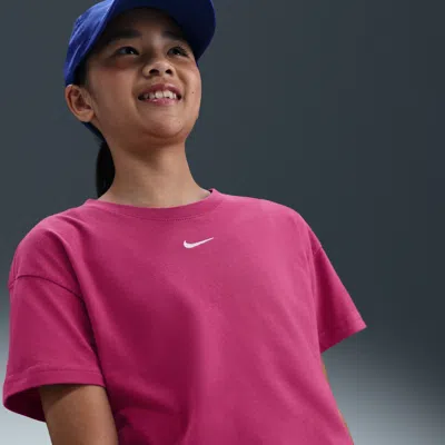 Nike Sportswear Essential Big Kids' (girls') T-shirt In Pink