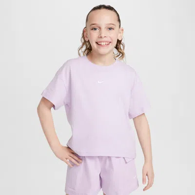 Nike Sportswear Essential Big Kids' (girls') T-shirt In Purple