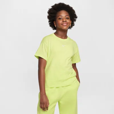 Nike Sportswear Essential Big Kids' (girls') T-shirt In Yellow