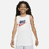 Nike Big Kids Sportswear Essential Cotton Tank Top In White