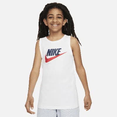 Nike Big Kids Sportswear Essential Cotton Tank Top In White