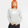 Nike Sportswear Essential Fleece Sweatshirt Grey Bv4112-063 Women's