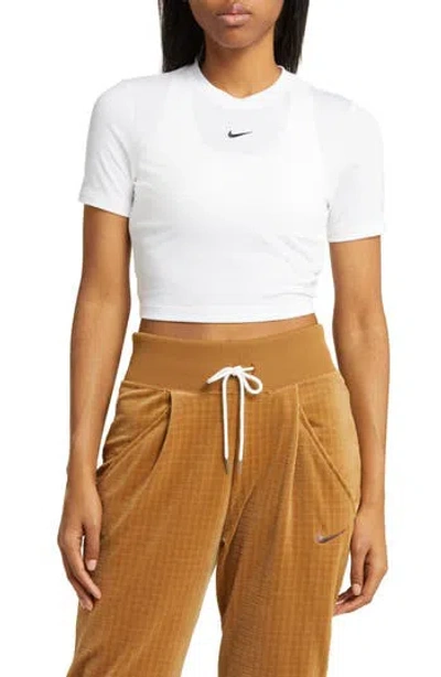 Nike Sportswear Essential Slim Crop Top In White