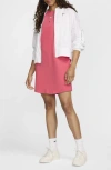 Nike Sportswear Essential T-shirt Dress In Aster Pink/ Sail