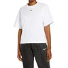 Nike Womens  Nsw Essential Lbr Crew T-shirt In White/black