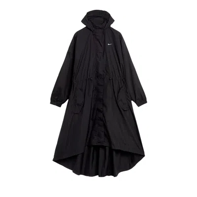 Pre-owned Nike Sportswear Essential Trench Coat 'black/white' | Women's Size S