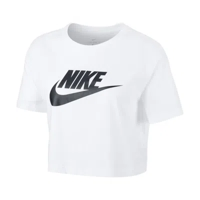 Nike Sportswear Essential Women's Cropped T-shirt In White