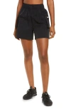 Nike Sportswear Essential Woven High Waist Shorts In Black/white